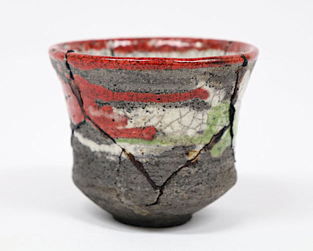 Rakuschale kintsugi Klebung